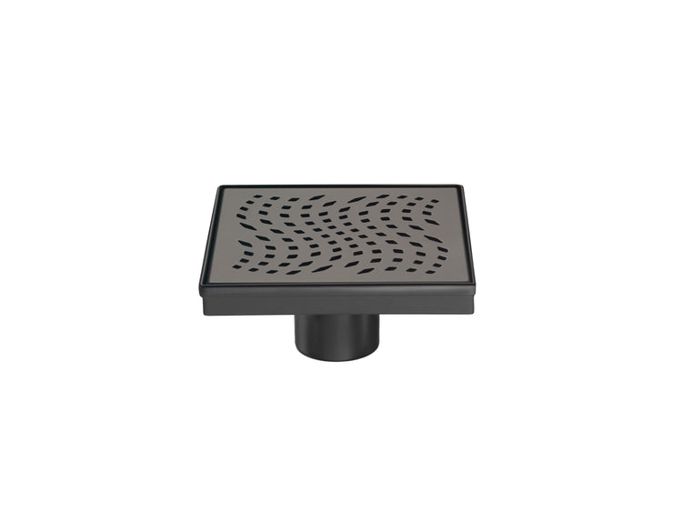 5" Square Shower Drain-Curved Quadrato Pattern